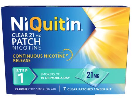 NiQuitin CQ Clear Patches Step 1 21MG (7 Pack) Online Hot Sale