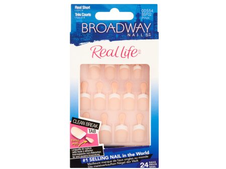 Broadway Nails Real Life Real Short Length BSF02 (Pink) Discount