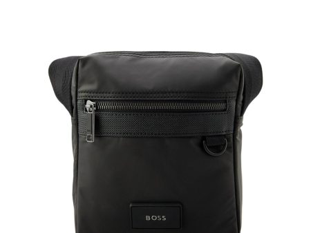 BOSS Iann Black Crossbody Bag on Sale