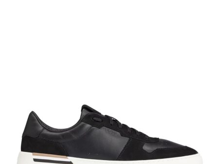 BOSS Clint Black Lace Up Cupsole Trainers Fashion