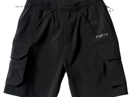 Forty Kids Clyde Black Cargo Shorts For Cheap