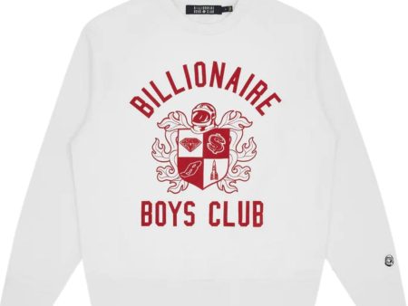 Billionaire Boys Club Crest Logo White Sweatshirt on Sale