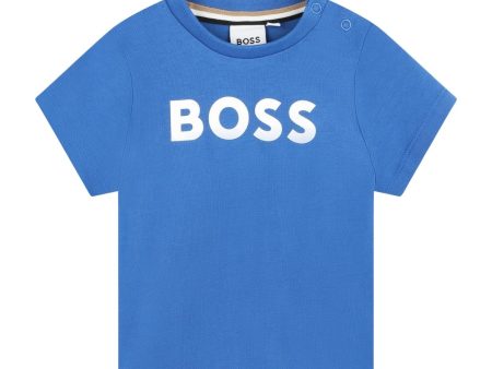 BOSS Baby Print Logo Royal Blue T-Shirt Sale