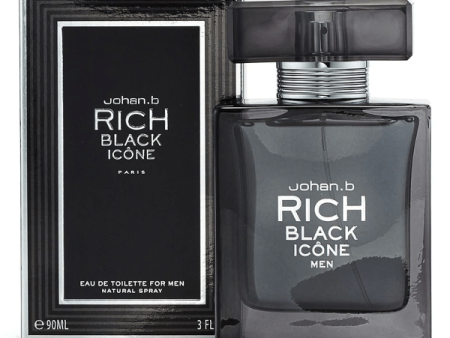 Johan.b Black Rich Icône Men EDT 90ml Spray For Cheap