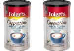 2 Café Folgers Cappuccino French Vanilla 453g Sale