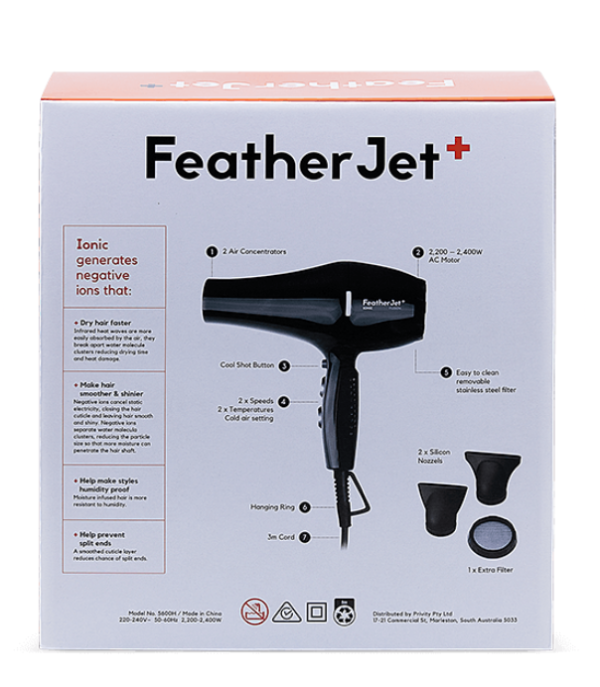 Fusion Featherjet Plus Ionic Black Dryer 2400 watts Sale