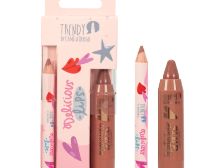 Trendy Kit De Labios Delicious Lips Crayola Y Delineador For Cheap