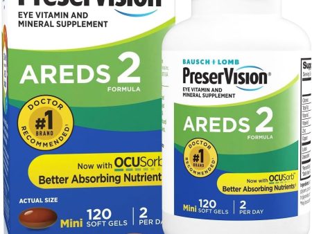 120gels Vitaminas Minerales Preservision Areds-2 Para Ojos Sabor Sin Sabor Online now