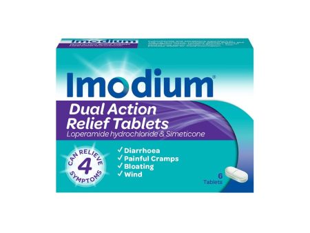 Imodium Dual Action Relief Tablets 6 s  Pack size: 6 x 6 s  Product code: 124674 Online Hot Sale