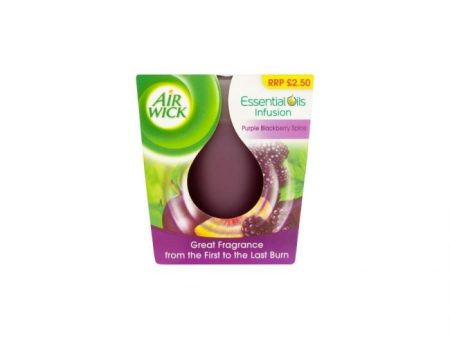 Airwick Candle Purple Blackberry Spice (Pm £2.50)  Pack size: 6 x 1  Product code: 545763 Online Hot Sale