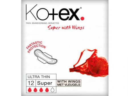 Kotex Ultra Super + Wings 12 S  Pack size: 12 x 12s  Product code: 343903 Online Sale