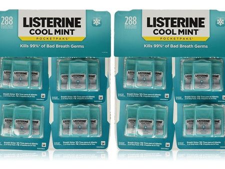 576 Tiras Para El Aliento, Cool Mint Pocketpaks Listerine on Sale