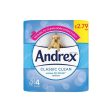 Andrex Toilet Roll 4S White (Pm £2.79)  Pack size: 6 x 4s  Product code: 421330 Discount