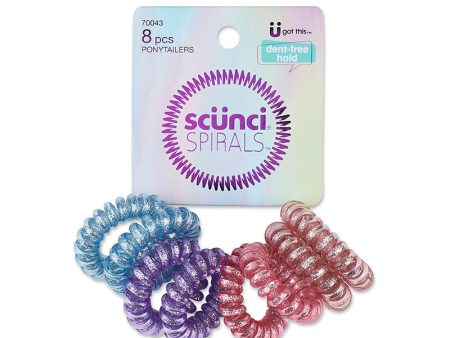 LIGAS ELASTICAS SPIRALS MULTICOLOR 8 PZAS - SCUNCI Online Sale