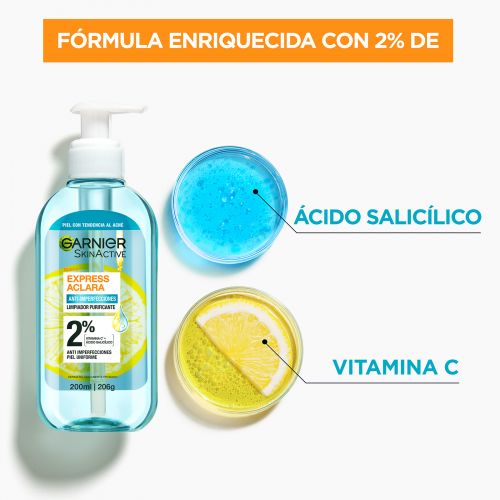 GEL LIMPIADOR FACIAL  EXPRESS ACLARA - GARNIER SKIN ACTIVE For Cheap